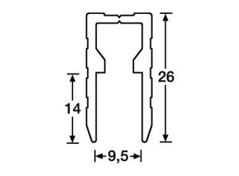 Adam Hall Hardware 6220 - Aluminium Capping and Base Channel *Pris per meter 